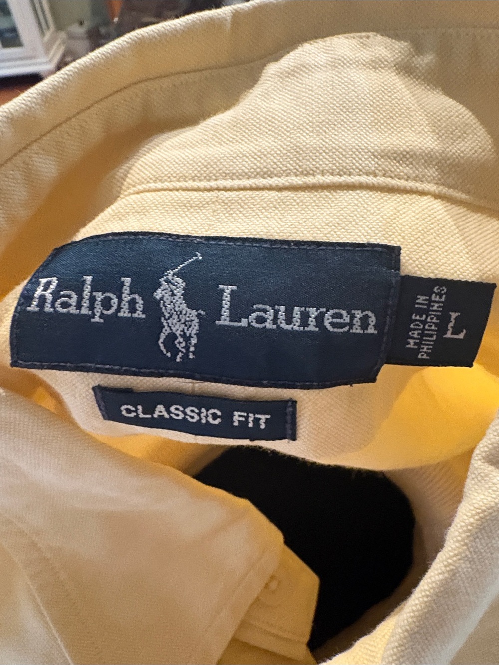 Ralph Lauren Pale Yellow Button-Down Oxford Shirt with Pocket - Picture 4 of 4